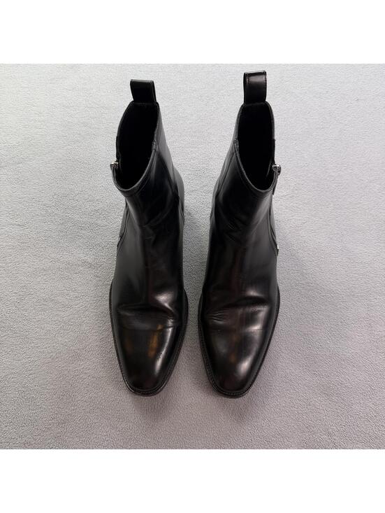 Saint Laurent Paris Black Leather Boots EU 41 8 US Italy Made Chelsea Rock Boots main image 6